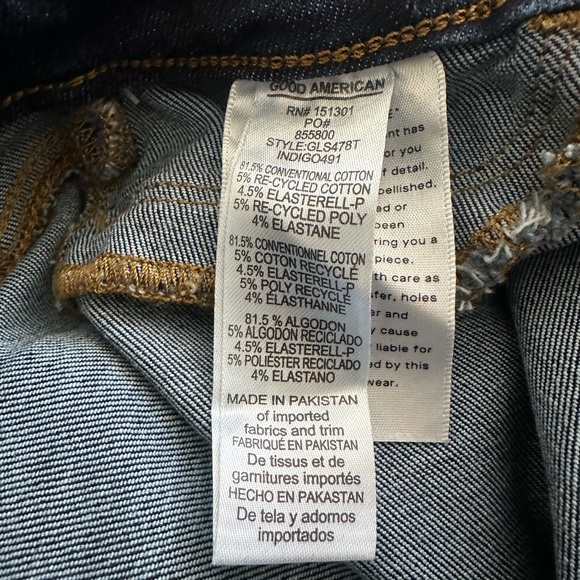 Good American Women's Straight Leg Jeans - Dark Blue - Picture 3 of 3